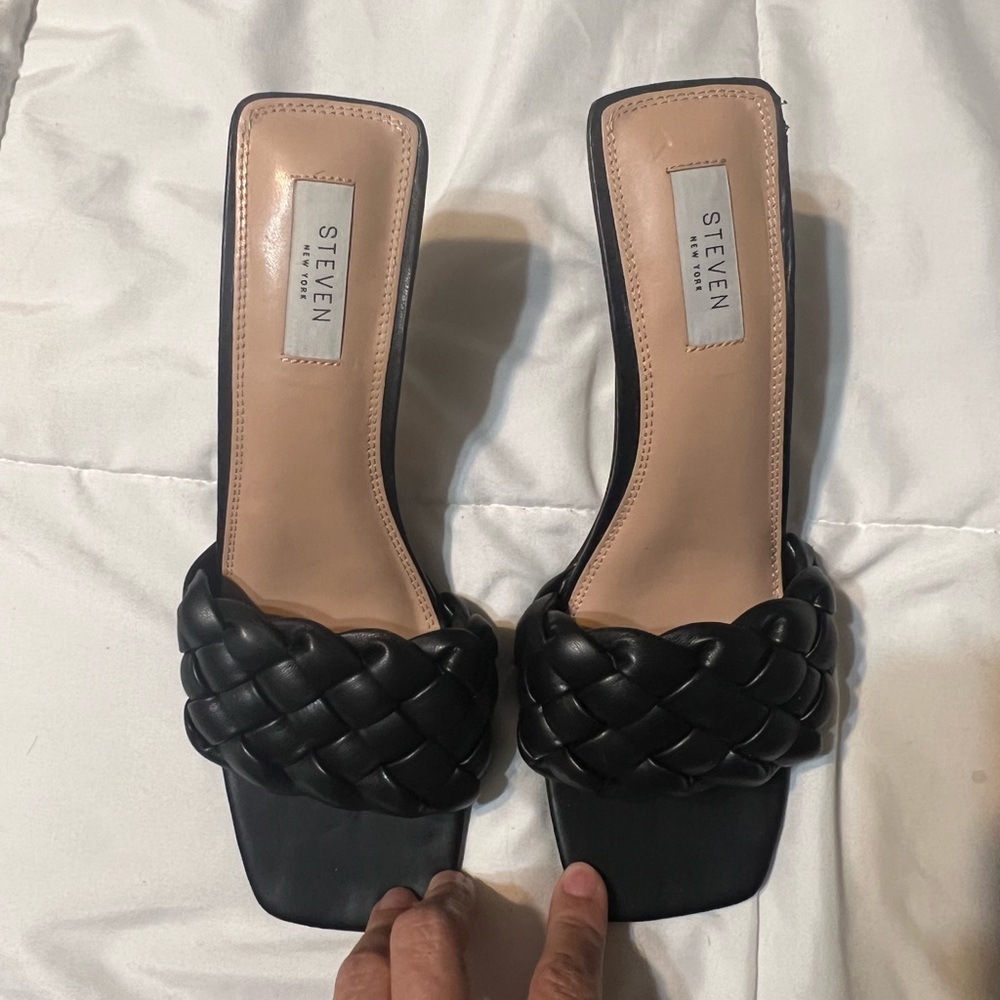 Steve Madden Braided Sandal Heels 9.5